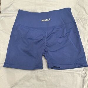 Women's Blue Aurola Athletic Shorts
